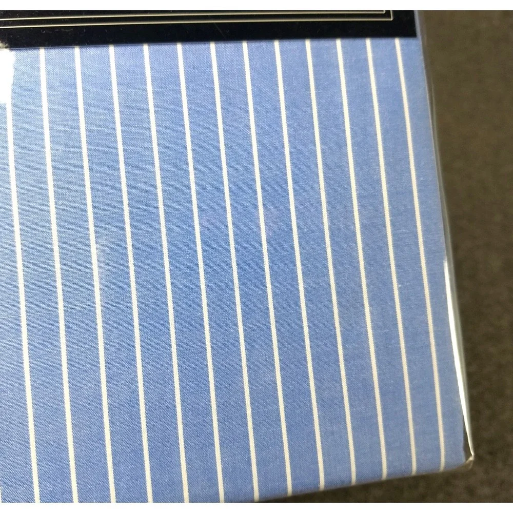 Tommy Hilfiger Twin Flat Sheet 100% Cotton Lincoln Ave Blue White Stripe NOS NEW